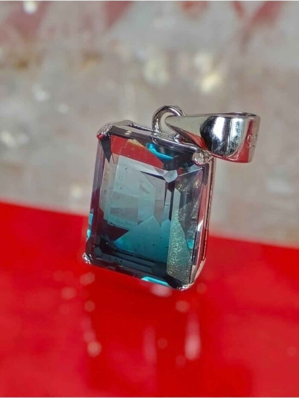 925 Sterling Silver Pendant With Natural Bio Color Doublet Quartz